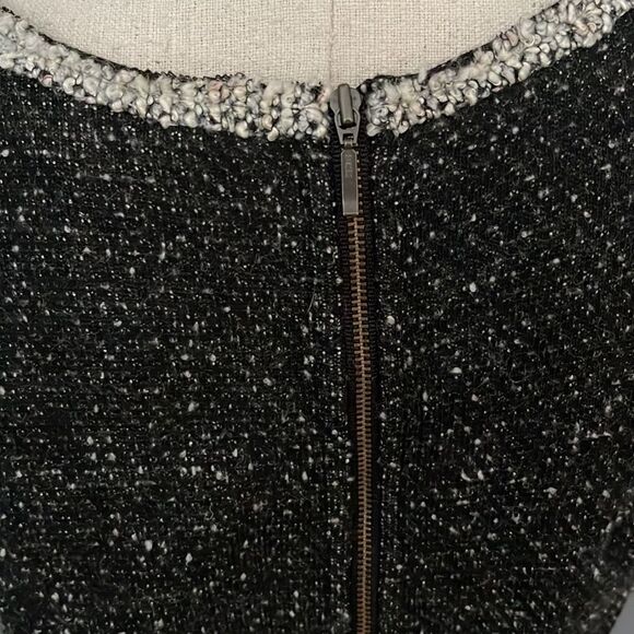 Cabi Coco Black Gray Tweed Knit Short Sleeve Top #542 - Picture 5 of 8